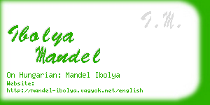 ibolya mandel business card
